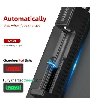 Uzlādēt uzlādējamas baterijas Li-Ion, 10440...18560...26650, 1A

 AILMC1H+2.jpg