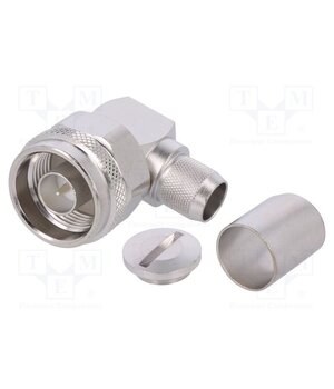J01020A0045 Connector: N; plug; male; angled 90°; 50Ω; soldering,crimped; PTFE yaISPgK3FgsETfyfsEYwf3v037ECqmRucChGgsTpkcs