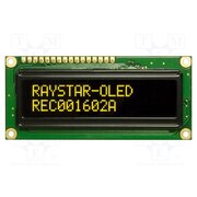 REC001602AYPP5N00100 Display: OLED; alphanumeric; 16x2; Dim: 80x36x10mm; yellow; PIN: 16 -tjk3yeyPWqbUtW7sYZ_BnyjnD8f3zHI_GEtG1UNsoY
