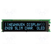 NHD-0220CW-AB3 Display: OLED; alphanumeric; 20x2; Dim: 92x23.3x2.5mm; blue; PIN: 20 fJNzYDa94r07_mB9sOjOzFDyGMDet-YYNYkyCL274cQ