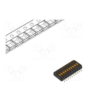 TDA10H0SB1R Switch: DIP-SWITCH; Poles number: 10; OFF-ON; 0.025A/24VDC; Pos: 2 ShOf19ucQCYFwTH4N6LGDbztCGB_gMBgU2O7mKsI5zg
