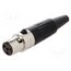 AG4F Connector: XLR mini; plug; female; PIN: 4; for cable; soldering; 5A LwI4xuCiELh_JXXileT52DUaIEFf3dpLDvmVuNmF238