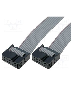CAB/IDC10FF-100 Connection cable; Pitch: 2.54mm; L: 1000mm; ribbon 1ggFZ7ZcsjP3NwW0x9gOOcY4pCQeVcZ34E7Pz-8Hs20