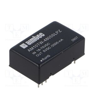 AM10TW-4805SLPZ Converter: DC/DC; 10W; Uin: 18÷75VDC; Uout: 5VDC; Iin: 240mA; Iout: 2A goaG9W-HvlupwyZ9adaE7FBTX8bkj98GFC_7JL7PoS0