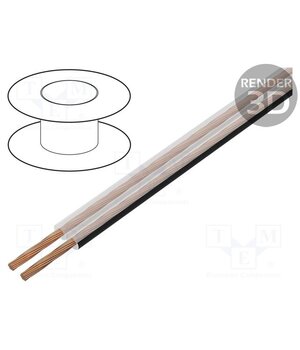 PKT0014AC Wire: loudspeaker cable; TLYp; 2x0.5mm2; stranded; Cu; transparent MjkxAjSHabIAO0_gWyWjlHie8iEPWTxnJbsKXHOanD0