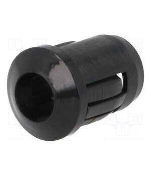 FIX-LED5-3 LED holder; 5mm; one-piece; black; UL94V-2; L: 12.5mm; polyamide fuFsUzk6pp6ungjCKokkDIRJBzwbTkLvAxsXilogVSQ