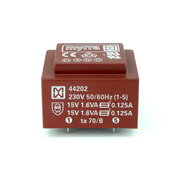 TRANSFORMER 3.2VA  2x15V 0.167A MT515-2