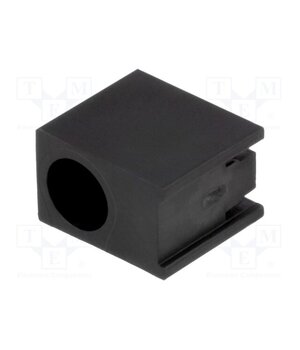LED-301 LED housing; 3mm; polyamide; angular; black; UL94V-2; H: 7.4mm lIri5SvoiDlbX8xPodT2ONc3oxt2XJy4HYGUBbgR4E8