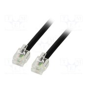 50318 Cable: telephone; RJ11 plug,both sides; 6m; black; Insulation: PVC JvaW16ZW8zqFxlYUqKps6oRWA4fAQok3qkBCBlotnGg