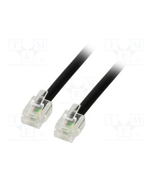 50318 Cable: telephone; RJ11 plug,both sides; 6m; black; Insulation: PVC JvaW16ZW8zqFxlYUqKps6oRWA4fAQok3qkBCBlotnGg