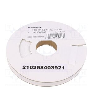 HSS-HF 3.2-6.4 EL W13M Heat shrink sleeve; glueless; 2: 1; 6.4mm; L: 13m; white mPbOcfhu3aTzYB4LyXK6GU1AS8fQ2kFKhTxgGoPDY2g