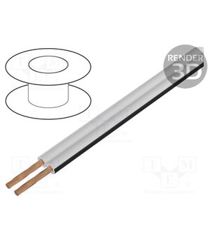 PKT0028BC Wire: loudspeaker cable; TLYp; 2x1mm2; stranded; Cu; white; 150VAC KJSkeliRMue4C2Qbm1wiOJySA1wQR-SRBsePXj2mWkM