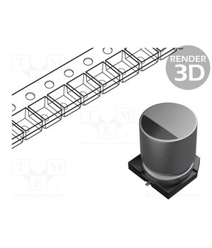 EEE0JA331P Capacitor: electrolytic; SMD; 330uF; 6.3VDC; Ø8x6.2mm; ±20%; 2000h IbzqzJt59_leNGv0Cgaq-4qkt95s6uLEraf140Y2EvM