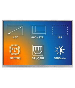 RVT43HLBNWN00 Display: TFT; 4.3"; 480x272; Illumin: LED; Dim: 105.5x67.2x7.87mm KB90QBQl3NLzhnjBQRWsOwXBY0jh1Twic3xt_B1-9Jk