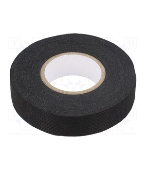 3730 TKANINOWA PARCIANA 19MM-15M Tape: textile; W: 19mm; L: 15m; Thk: 0.13mm; modified acryl; black 2lpG9QyzeYNBfDi1gBpRFnI9LYOqgEJDcYS2X49aeNg