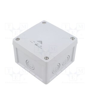 40440001 Enclosure: junction box; X: 102mm; Y: 102mm; Z: 70mm; polycarbonate TaHj-o5AREVLBwpqQpPHRzDQbsXmRVNfLgcdn6Awknk