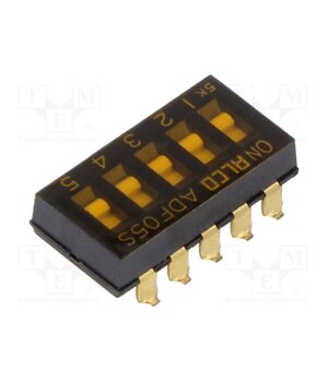 ADF05ST04 Switch: DIP-SWITCH; Poles number: 5; OFF-ON; 0.025A/24VDC; Pos: 2 LTaS3oBkTFWXLWroWguu5_r-DoUma_-aTOT5fKUWKbc