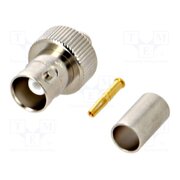 J01001A0073 Connector: BNC; plug; female; straight; 50Ω; crimped; for cable JeFk4L6dRmKYFRhDqDjUfcIsVJoI419gXDXAUs_tHQM