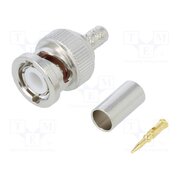 112116 Connector: BNC; plug; male; straight; 50Ω; crimped; for cable; POM 6Envmqj7hjUbfMJa4CBiCs8kvKDPzIt8av9RmqYjc3w