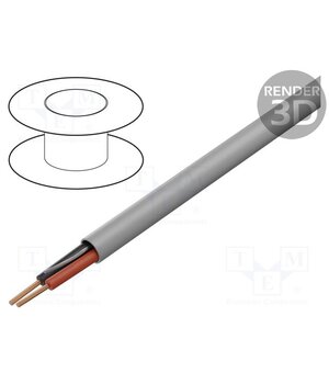 4200UE.00100 Wire; 2x16AWG; unshielded; 300V; 100m; Cu; stranded; grey; CPR: Eca YYkhTkJMFx0Uom2ARr8-v8bU2AHXJ8GRC02j_cPtHOE