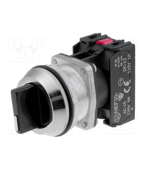NEF30-TPESXY Switch: rotary; 30mm; Stabl.pos: 1; NC + NO; black; IP56; NEF30 btDcpsORmaO4jfW_q-hPTqWlcql0xLMl5P_Et22ITpw
