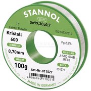 LODES 0,7 mm 100 g Sn99,3Cu0,7, STANNOL Kristall 600

 ILYDB0701.jpg