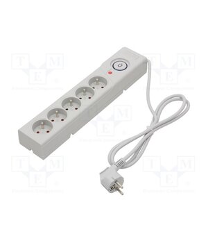 Z5/15/SZ Plug socket strip: protective; Sockets: 5; 250VAC; 10A; grey; 1.5m OdlrW0U30SESFL0Z_Y-qb48G6bLNEOBqpdOCHmES5Ts