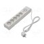 Z5/15/SZ Plug socket strip: protective; Sockets: 5; 250VAC; 10A; grey; 1.5m OdlrW0U30SESFL0Z_Y-qb48G6bLNEOBqpdOCHmES5Ts