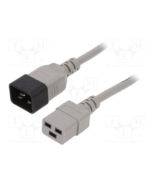 LT-550+549 H05VV-F 1.5/3C GRY 3M Cable; 3x1.5mm2; IEC C19 female,IEC C20 male; PVC; 3m; grey; 16A MdbxgOhyMfzBbDJxtO1-5HfZChjGPfYeQm0HRNF2sUw