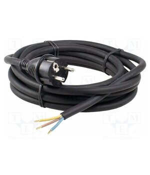 60376 Cable; 3G1mm2; CEE 7/7 (E/F) plug,cables; rubber; 3m; black; 16A oxda90040rtN5P16dj7hIhLRL86QC-Gf4ai3SHHTxu0
