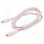 LAKPH Cable; Apple Lightning plug,USB C plug; nickel plated; 2m; pink o3sQHydMsTU7WGtzgGztMdJWmqxh7hr2H9s0On1GlWY