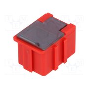 SMD-BOX N 1-11-6-6-1LS Container: box; with flap; ESD; red,transparent; 29.4x21.8x21mm sRkOD2-KfQlIkzBZsX1_NQ7-gNzYfIIQNNuX1Fv6PRg