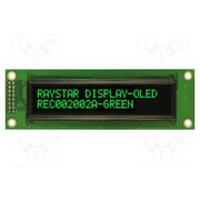 REC002002AGPP5N00100 Display: OLED; alphanumeric; 20x2; Dim: 116x37x9.8mm; green; PIN: 16 ptKhWgo9mtkEWA8Ug7bEilZ1f_iHDTeGhxCa0TXjJHg