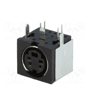 TM 0508 A/4 Connector: DIN mini; socket; female; PIN: 4; shielded; THT; on PCBs yqMxthD6oS4YB_9BXrVEVj0iHFr-SihRhYc0ThU1juQ