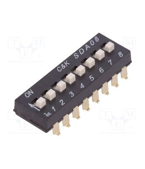SDA08H1SBD Switch: DIP-SWITCH; Poles number: 8; OFF-ON; 0.025A/24VDC; Pos: 2 MrIUlHW76KmcXcPS79DKlku4J68svtEGTC2S3XkhibM