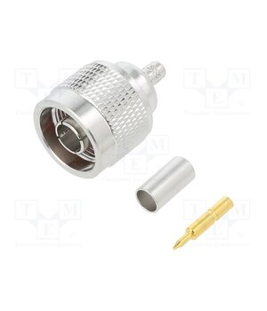 172100 Connector: N; plug; male; straight; 50Ω; crimped; for cable; PTFE 1lVX9qw4kKaSpV9VWLK26lFDEsjb8eqFJ2sekfght24