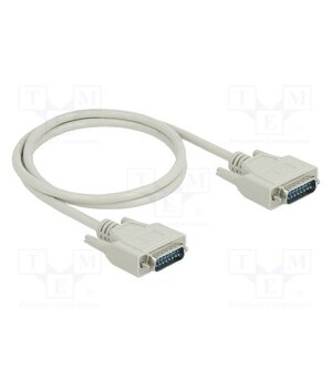 85975 Cable; D-Sub 15pin plug,both sides; Len: 1m; beige; Øcable: 6mm UhCpNaBqJoy3N5jBobjfr_EYhRLk8zmyZKWm0rublzo