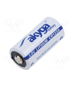 AKY1235 Battery: lithium; CR123A,R123; 3V; 1500mAh; Ø17x33.5mm dfjbQLQ-WeBKL631ZbxXFSI3wqSha8t0_5TRgUuHrmI