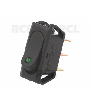 ROCKER SWITCH 25A 12VDC, ar zaļo LED apgaismojumu, ON-OFF

 CPR4374Z.jpg