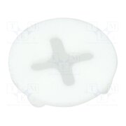 110-030 Spacer sleeve; LED; Øout: 5.1mm; L: 0.6mm; white; Holes pitch: 2.5mm sFkBR2TDaer3CJn8KyhDLdokQM4ugzswkbj3BRvxJ6s