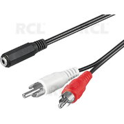 CABLE 2RCA(P)-3.5mm(S) 1.5m