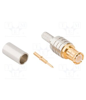 919-386P-51S Connector: MCX; plug; male; straight; 50Ω; crimped; for cable; PTFE OYKs_7HjQppMQWiqbElWdZN_EdNOpEqhy7o3K3hkkBA