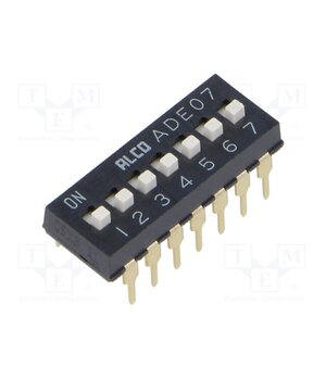 1825057-6 Switch: DIP-SWITCH; Poles number: 7; OFF-ON; 0.1A/24VDC; Pos: 2; THT U1Fr-KFKSKUedW5v3mFmeOAvHVSQy8M8Y3qNqS9oJTw
