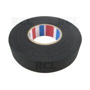 INSULATING TAPE black 0.3x19mm 15m, textile with texture
