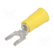 8270 Tip: fork; M4; Ø: 4.32mm; crimped; for cable; insulated; yellow 4VqmqoJUuZuyurATivHuLACeMDSmnV5hoBMb_RrdPfo