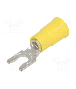8270 Tip: fork; M4; Ø: 4.32mm; crimped; for cable; insulated; yellow 4VqmqoJUuZuyurATivHuLACeMDSmnV5hoBMb_RrdPfo