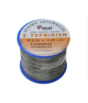 LODES 0,5 mm 250 g Sn60Pb40 ar plūstošo vielu

 ILYD0502.jpg
