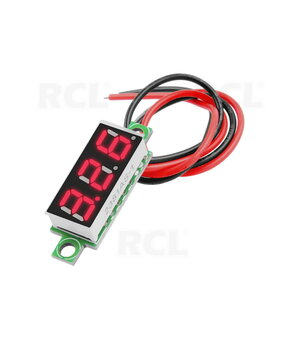 VOLTMETRS - MODUĻIS 0,28" LED sarkans, DC 2,5-30V, atjaunošanas laiks ~0,2s, ±1%

 ATMV21R.jpg
