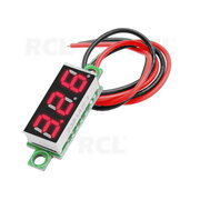 VOLTMETER - MODULE 0.36" LED red, DC 2.5-30V, 2 wires