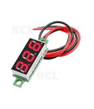 VOLTMETRS - MODUĻIS 0,36" LED sarkans, DC 2,5-30V, 2 vadi

 ATMV24R+1.jpg